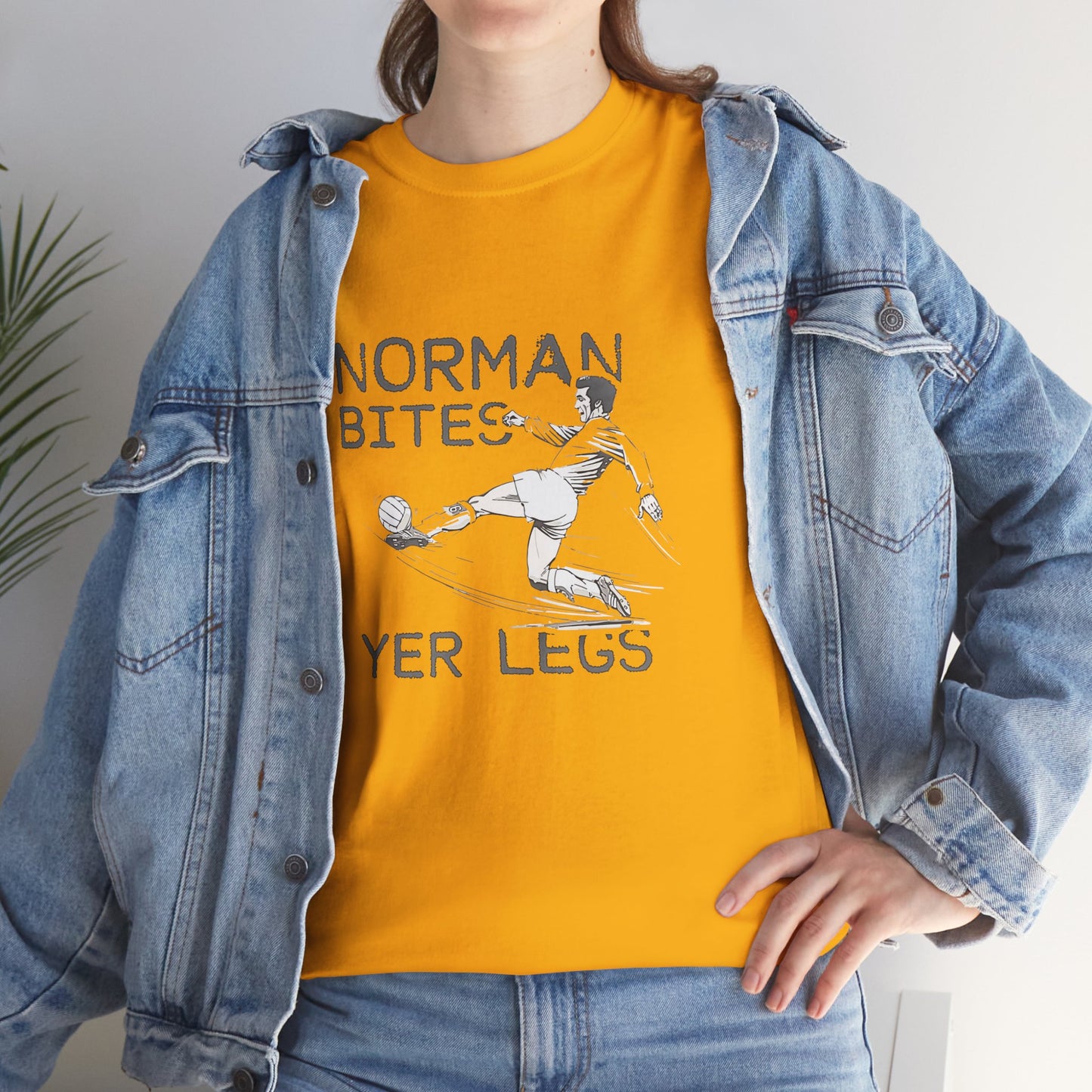 LUFC “Norman Bites Yer Legs” Tee:  Unisex Heavy Cotton Edition