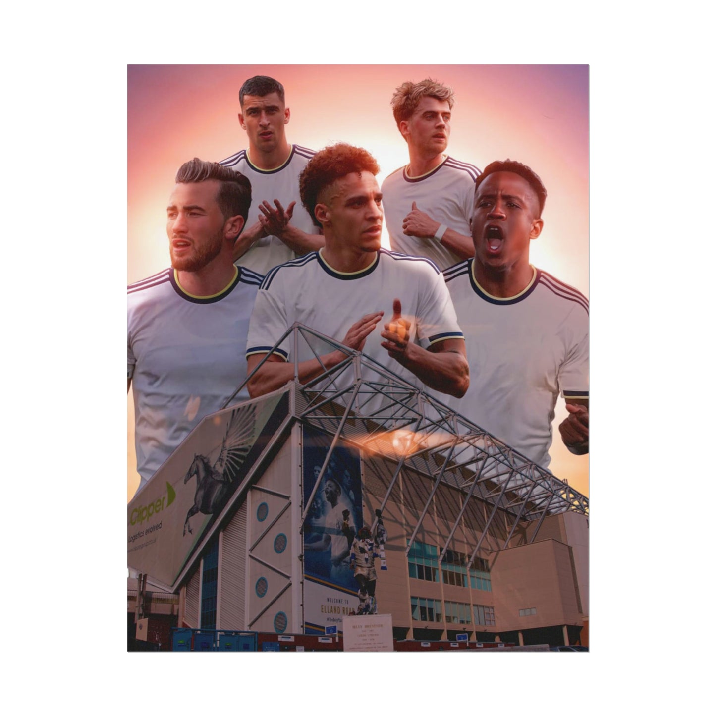 Leeds United Players Elland Road Poster