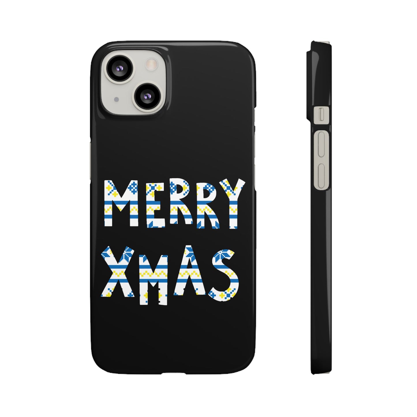 Leeds United "Merry Xmas" Blue &  Yellow Emblem Snap Case:  Christmas Edition