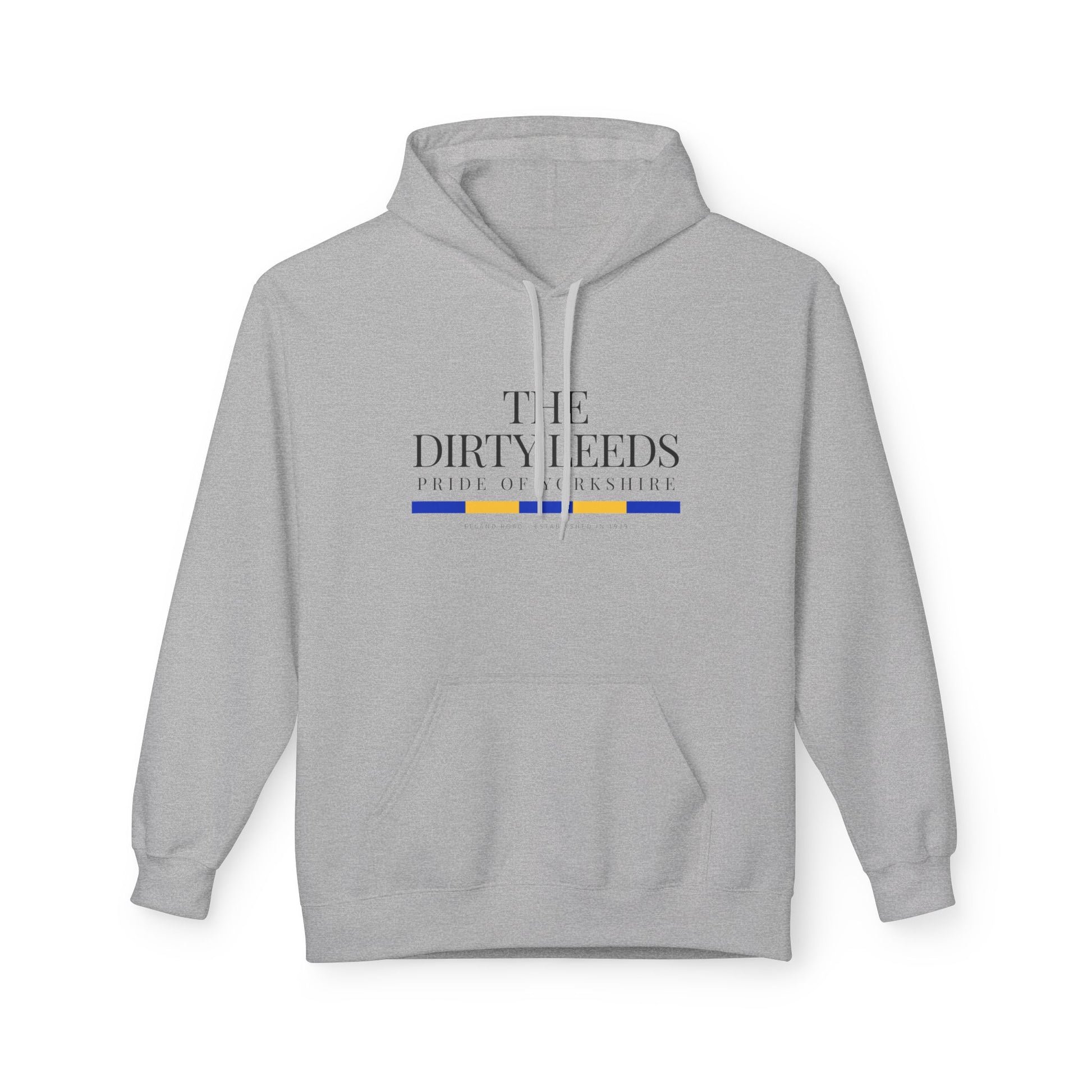 LUFC “The Dirty Leeds: Pride of  Yorkshire” Softstyle Fleece Hoodie - Lufcnews.co.uk