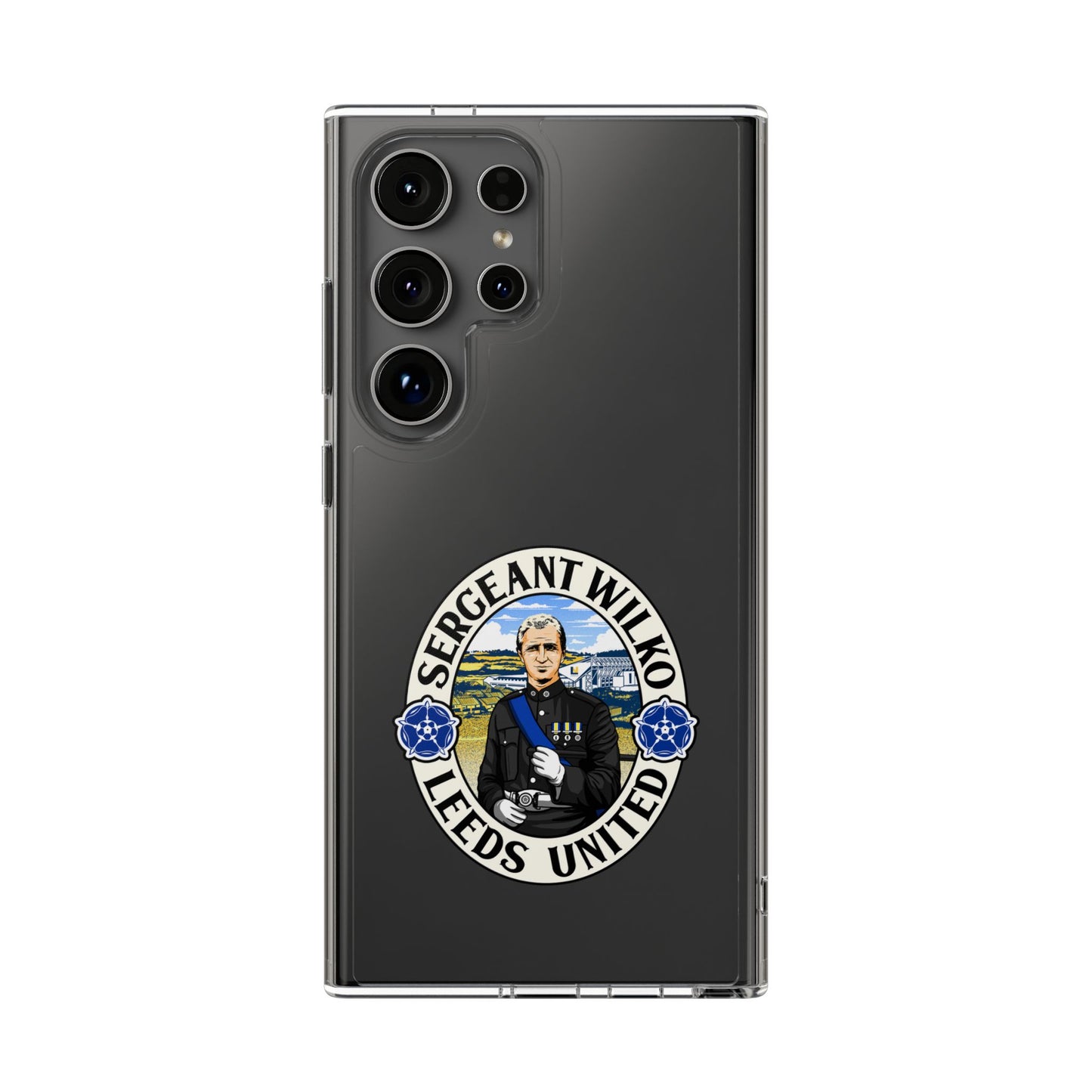 Leeds United “SERGEANT WILKO”  Clear Impact-Resistant Case