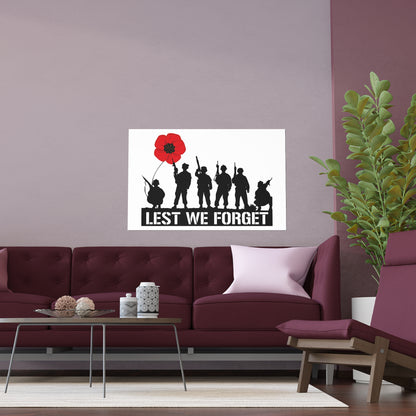 LUFC “Lest We Forget” Silk Poster:  Tribute Leeds United Wall Art