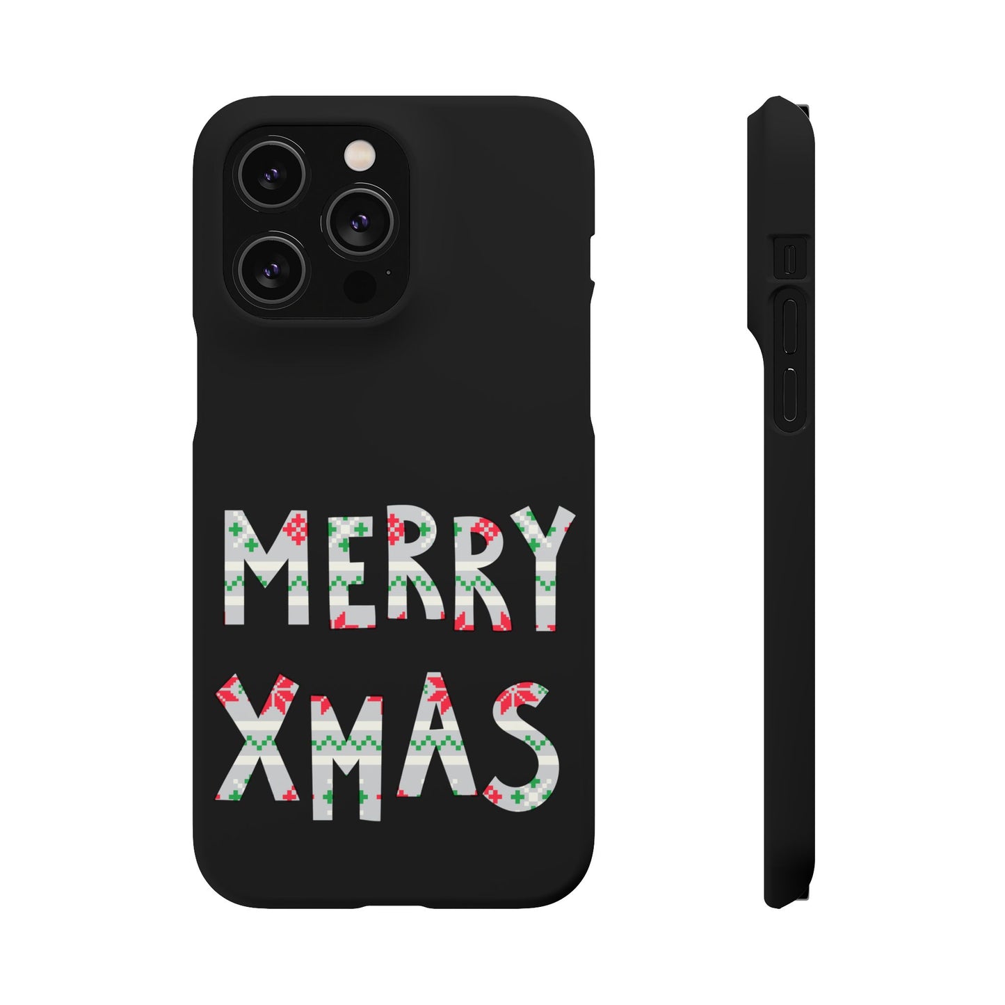 Leeds United "Merry Xmas" Red &  Green Emblem Snap Case: Christmas  Edition