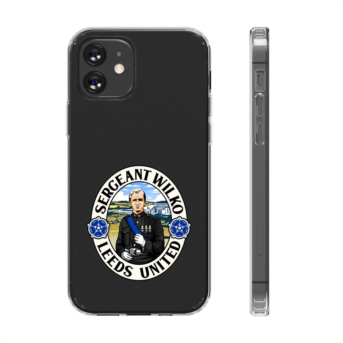 Leeds United “SERGEANT WILKO”  Clear Impact-Resistant Case