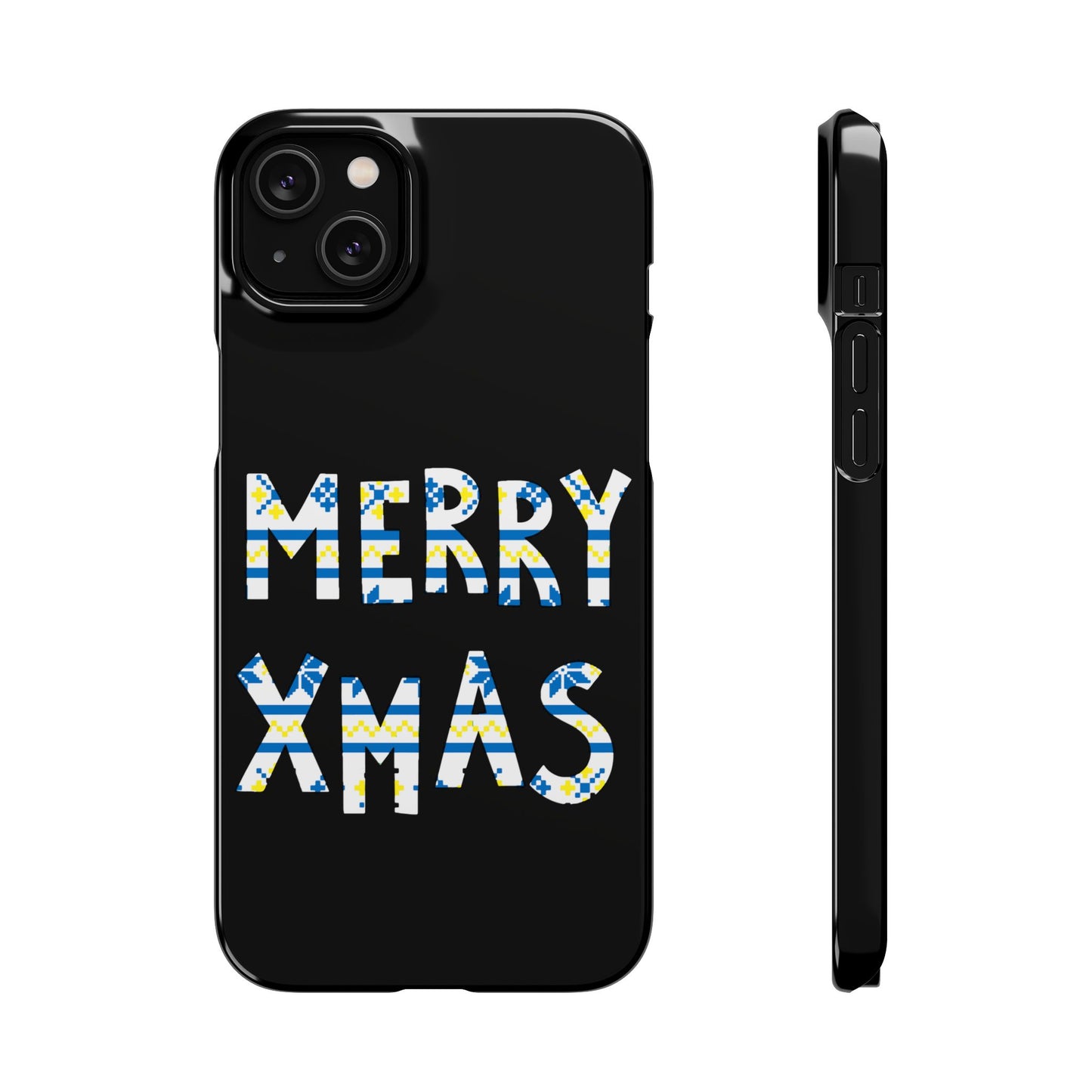 Leeds United "Merry Xmas" Blue &  Yellow Emblem Snap Case:  Christmas Edition