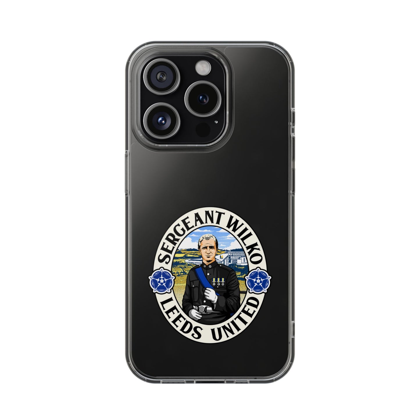Leeds United “SERGEANT WILKO”  Clear Impact-Resistant Case