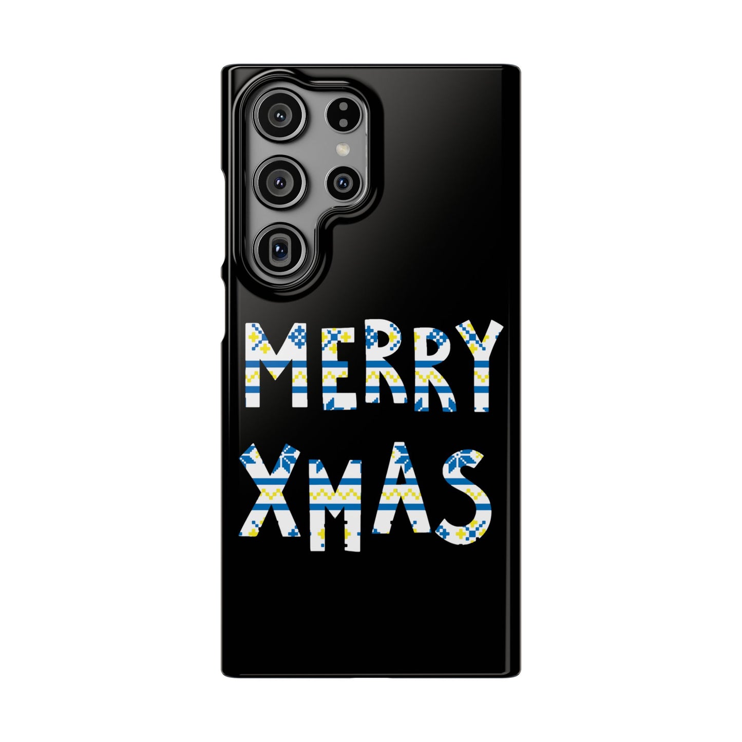 Leeds United "Merry Xmas" Blue &  Yellow Emblem Snap Case:  Christmas Edition