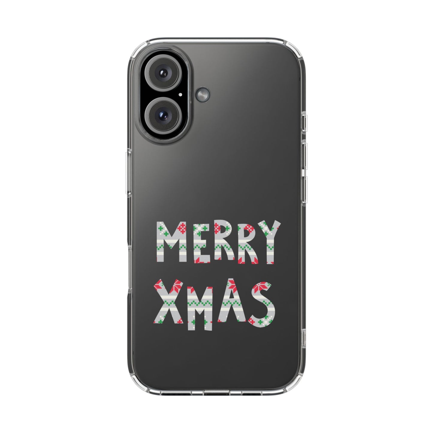 Leeds United "MERRY XMAS" Clear  Impact-Resistant Case: Christmas  Edition