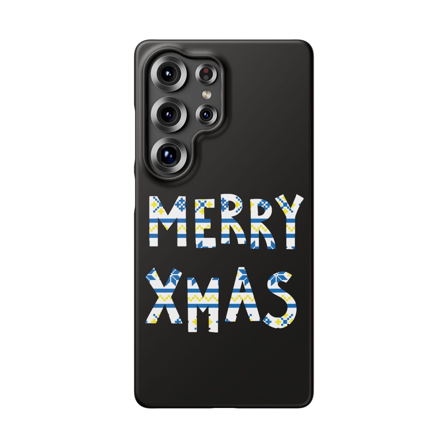 Leeds United "Merry Xmas" Blue &  Yellow Emblem Snap Case:  Christmas Edition