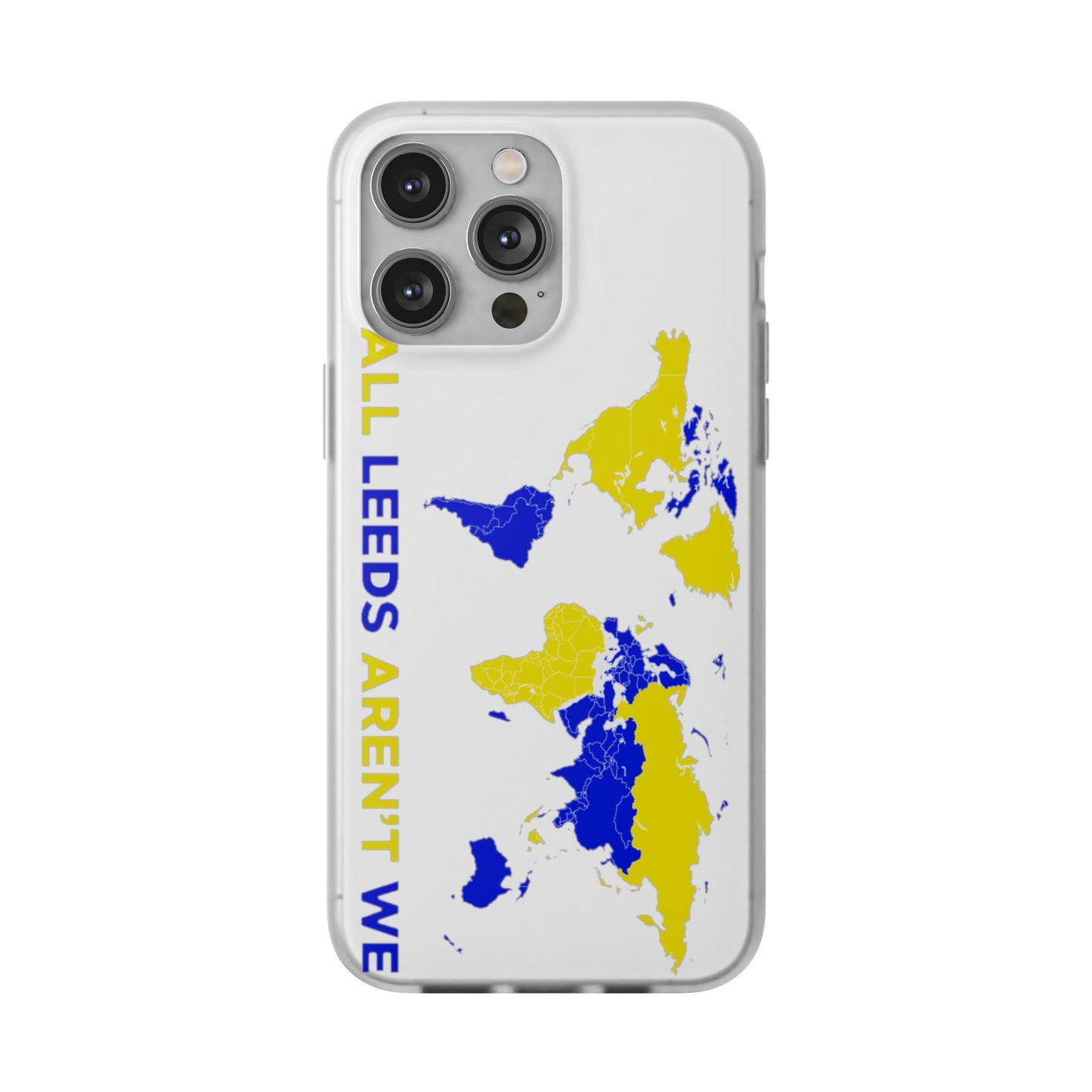 LUFC 'All Leeds Aren't We' World  Map: Flexi Case