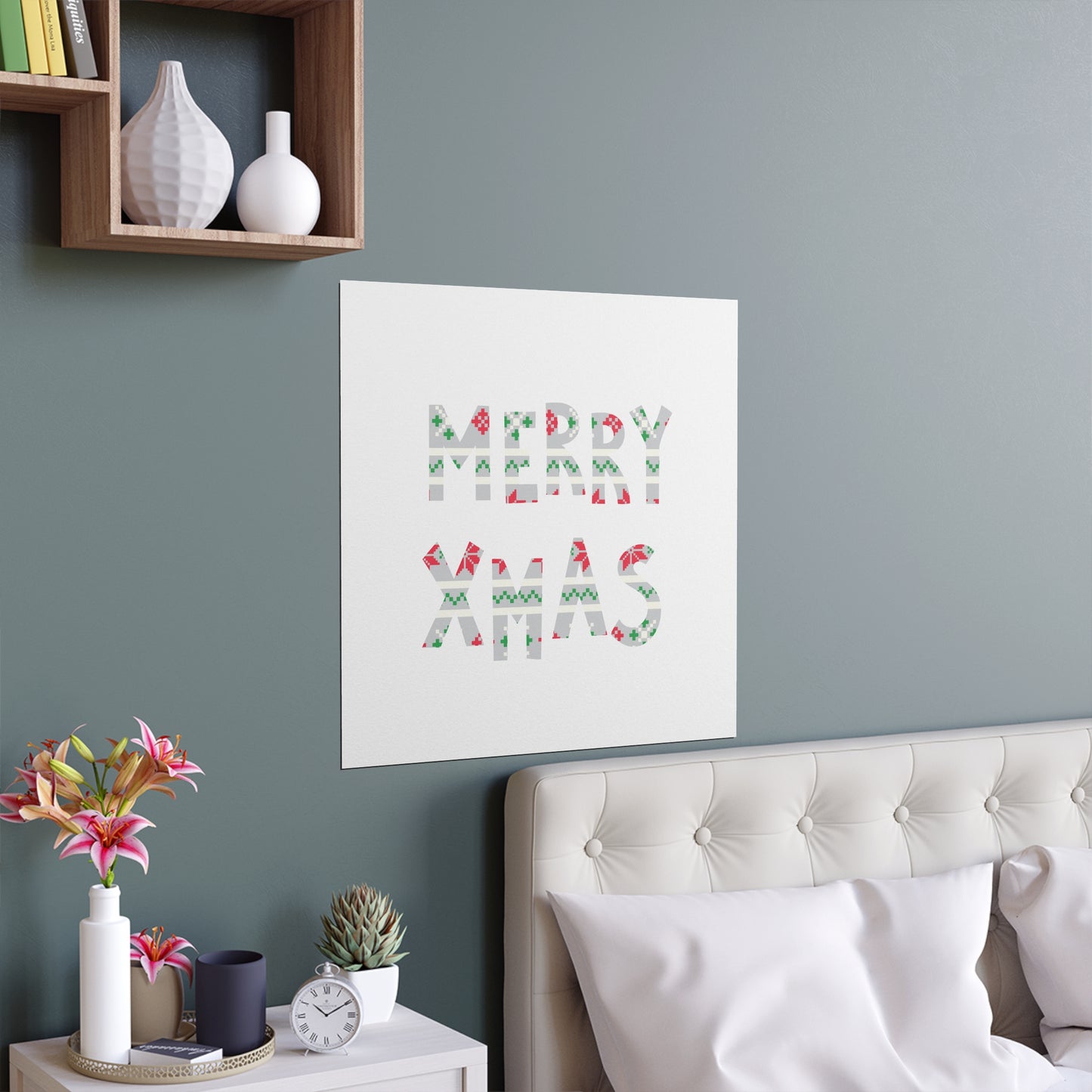 LUFC “Merry Xmas” Christmas  Design Logo Wall Art for Home &  Outdoors