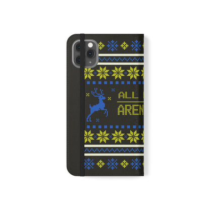 LUFC "All Leeds Aren't We" Flip Case  Phone Wallet: Christmas Edition