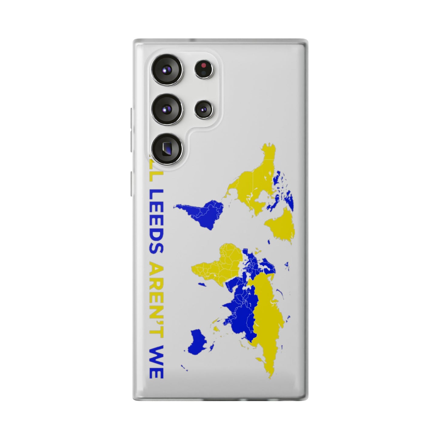 LUFC 'All Leeds Aren't We' World  Map: Flexi Case