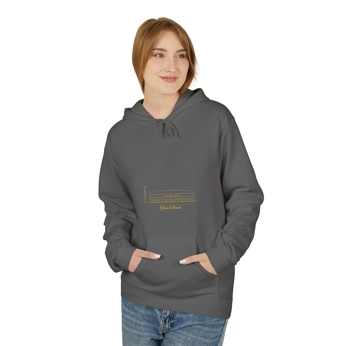 Elland Road Line Art Leeds Hoodie