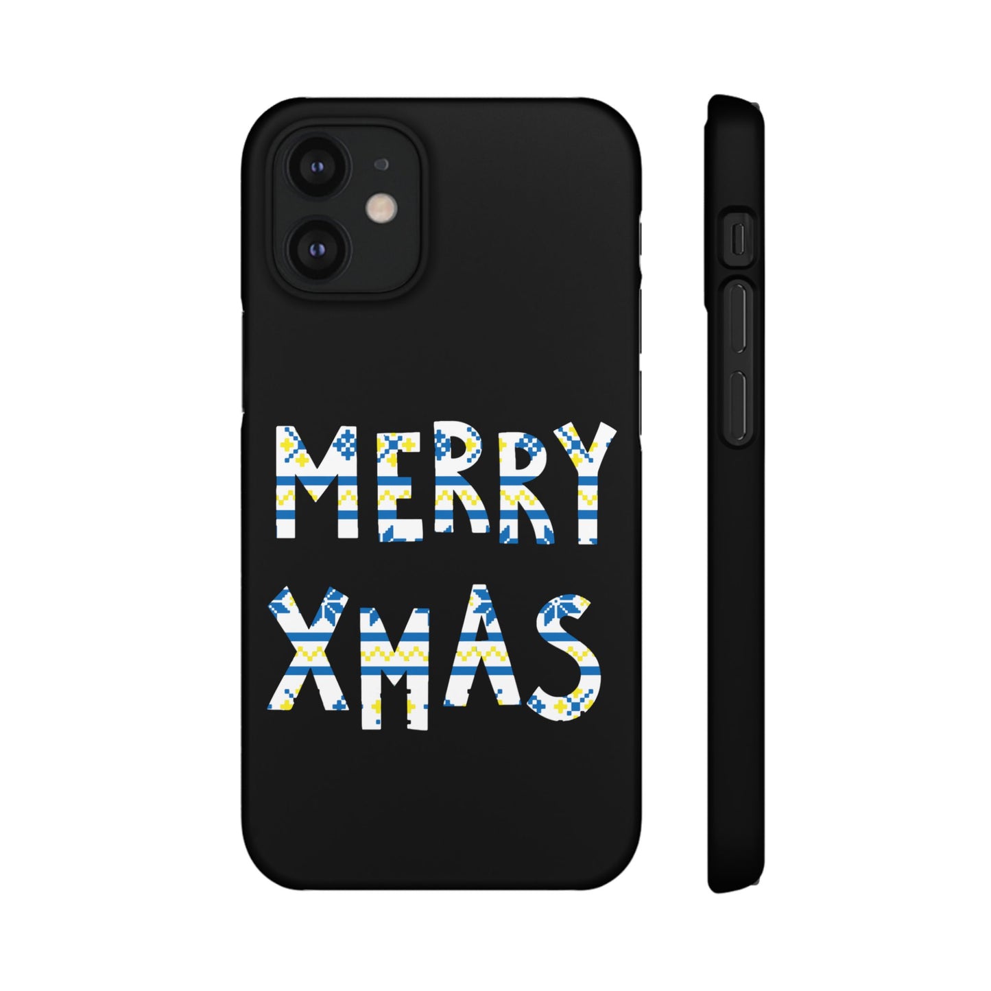 Leeds United "Merry Xmas" Blue &  Yellow Emblem Snap Case:  Christmas Edition