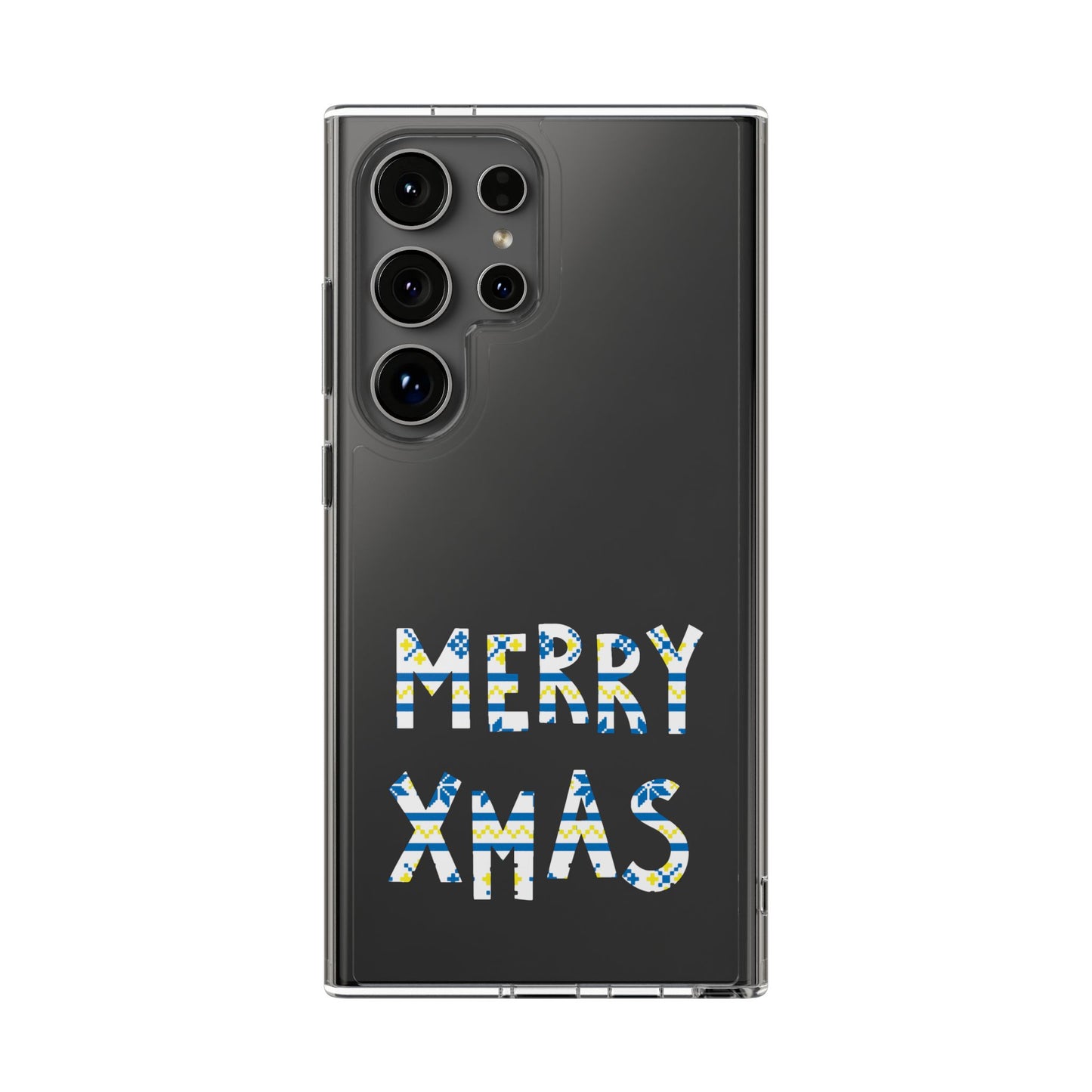 Leeds United "MERRY XMAS" Clear  Impact-Resistant Case: Christmas  Edition