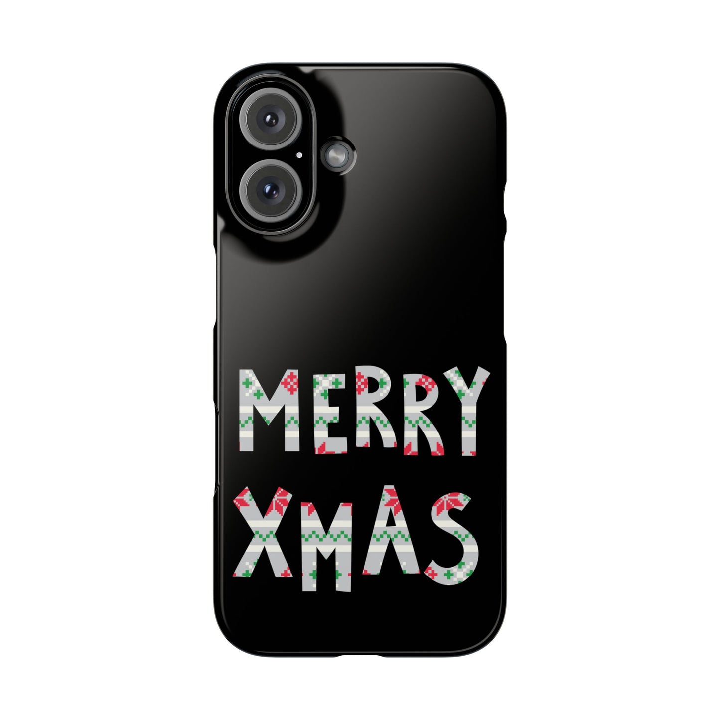 Leeds United "Merry Xmas" Red &  Green Emblem Snap Case: Christmas  Edition