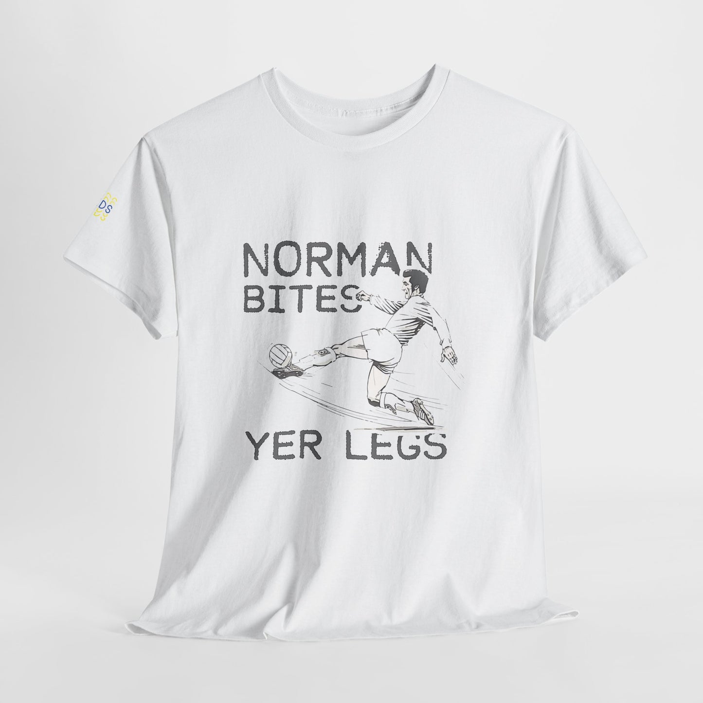 LUFC “Norman Bites Yer Legs” Tee:  Unisex Heavy Cotton Edition