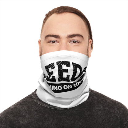 LUFC “Leeds Marching On Together”  Winter Neck Gaiter: Fleece-Lined in  Black & White