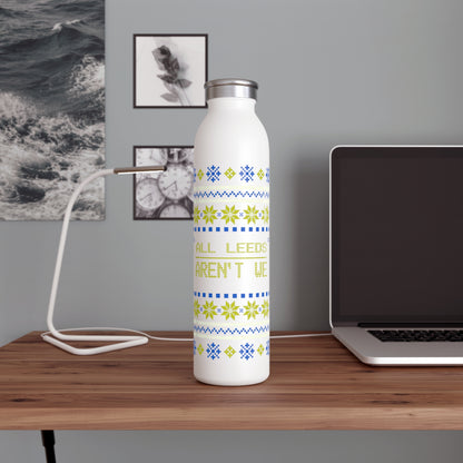 20oz LUFC “ALL LEEDS AREN’T WE”  Christmas Design Slim Stainless  Steel Water Bottle