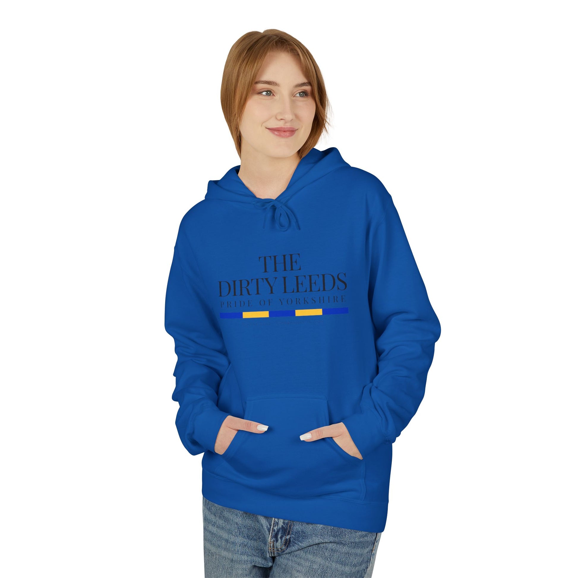 LUFC “The Dirty Leeds: Pride of  Yorkshire” Softstyle Fleece Hoodie - Lufcnews.co.uk