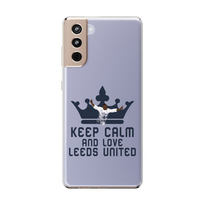 Funda transparente para teléfono -
'Mantén la calma y ama al Leeds United'