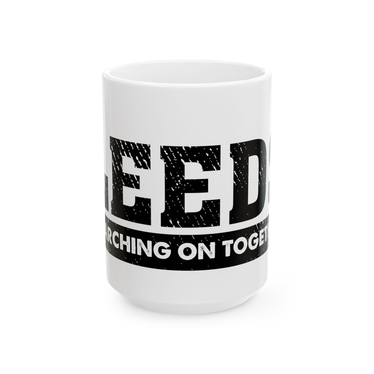 LUFC “Marching On Together” Quote  Mug