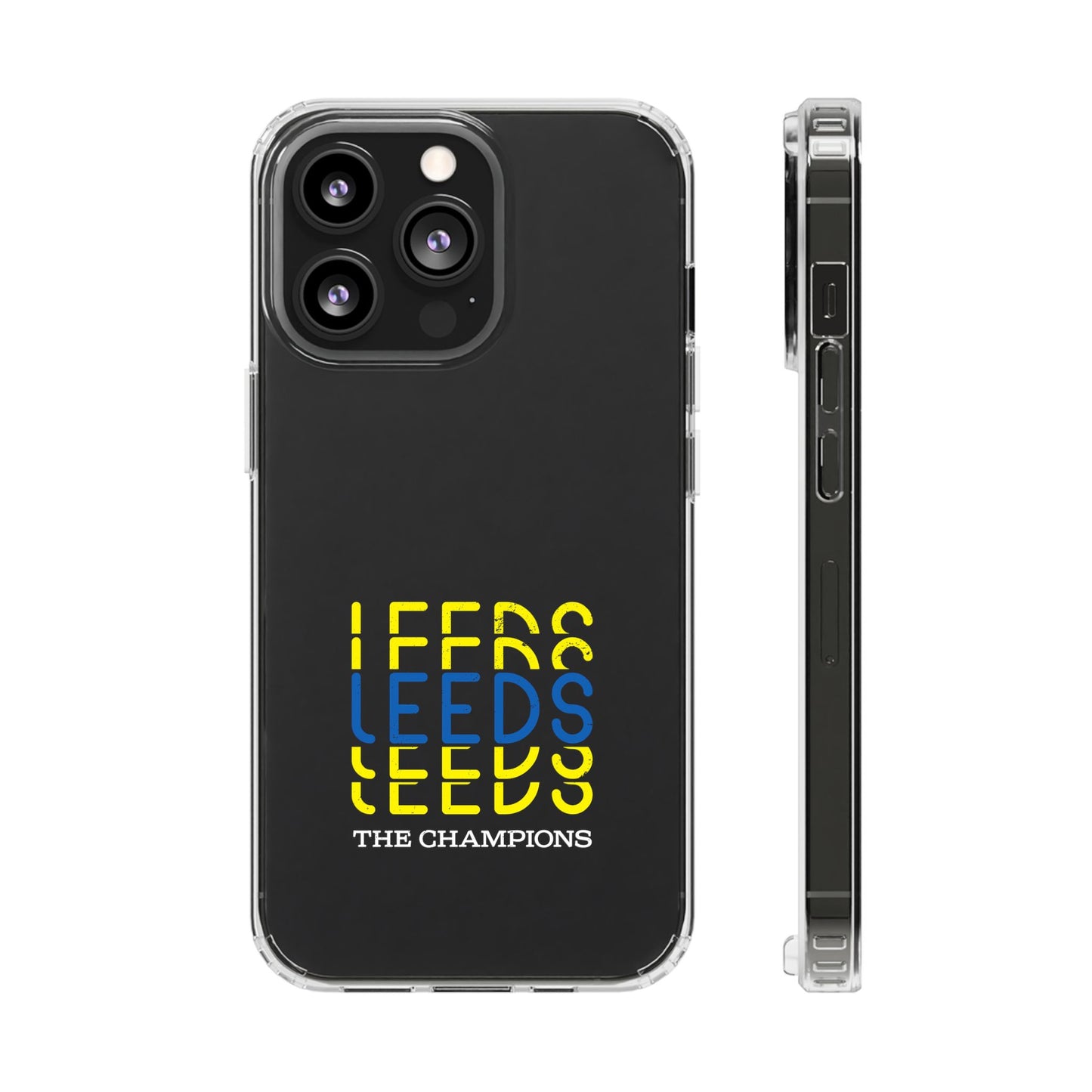 LUFC “LEEDS The Champions” Clear  Impact-Resistant Case