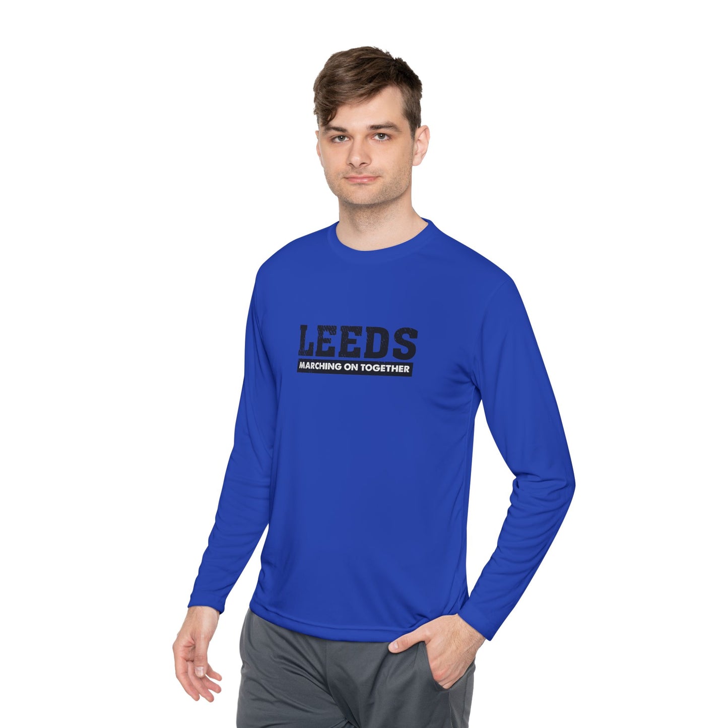 Leeds “Marching On Together” Long Sleeve T-Shirt: Unisex Fit