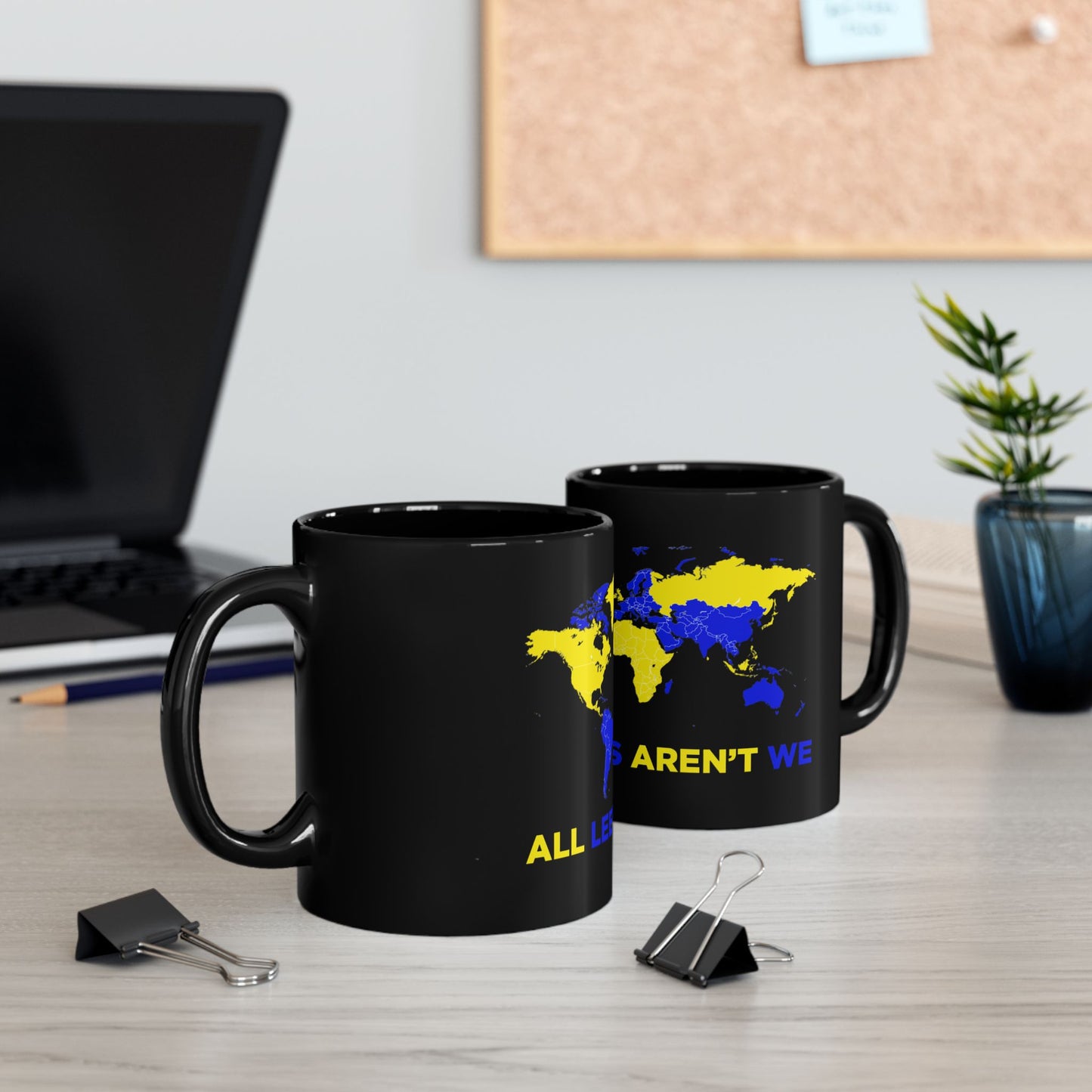 LUFC “All Leeds Aren’t We” World Map  Mug