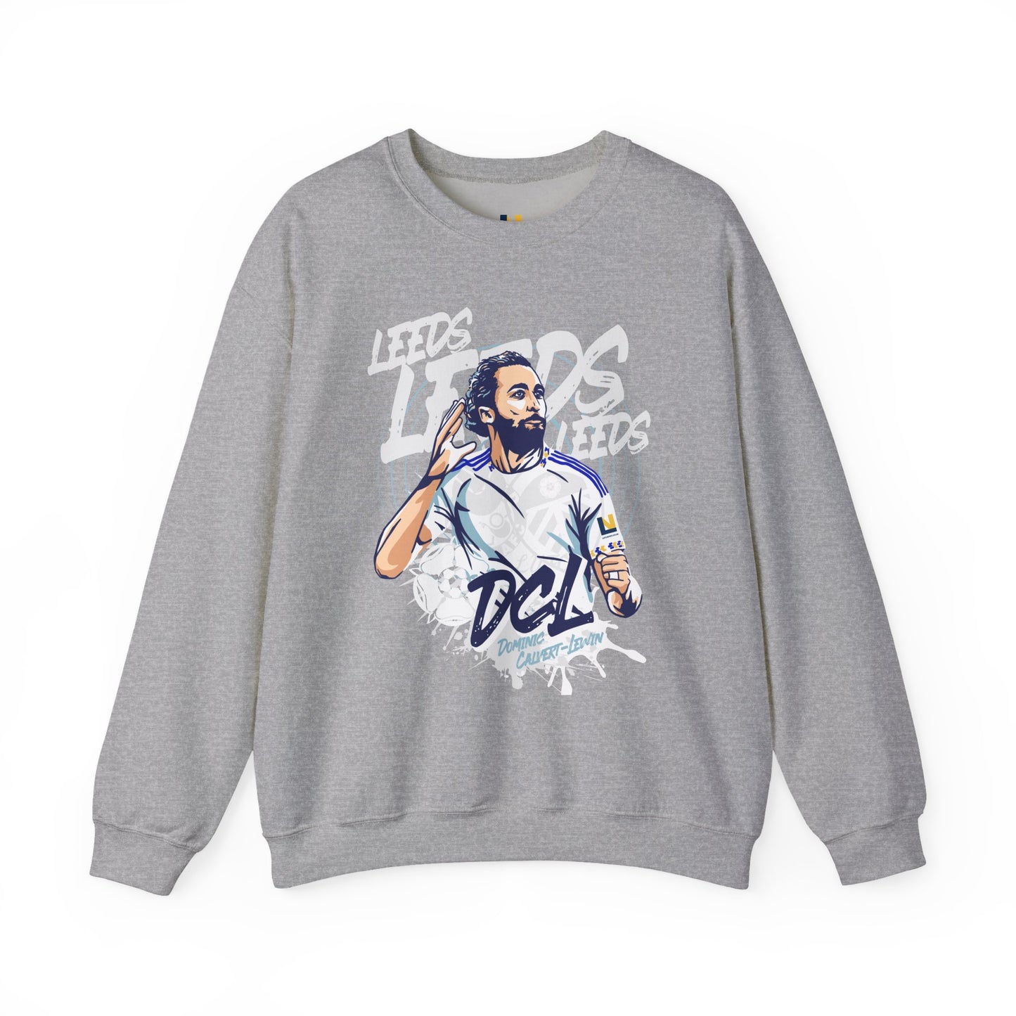 LUFC Heavy Blend™ Unisex Pullover  “LEEDS: Dominic Calvert-Lewin”  Everyday Crewneck - Lufcnews.co.uk