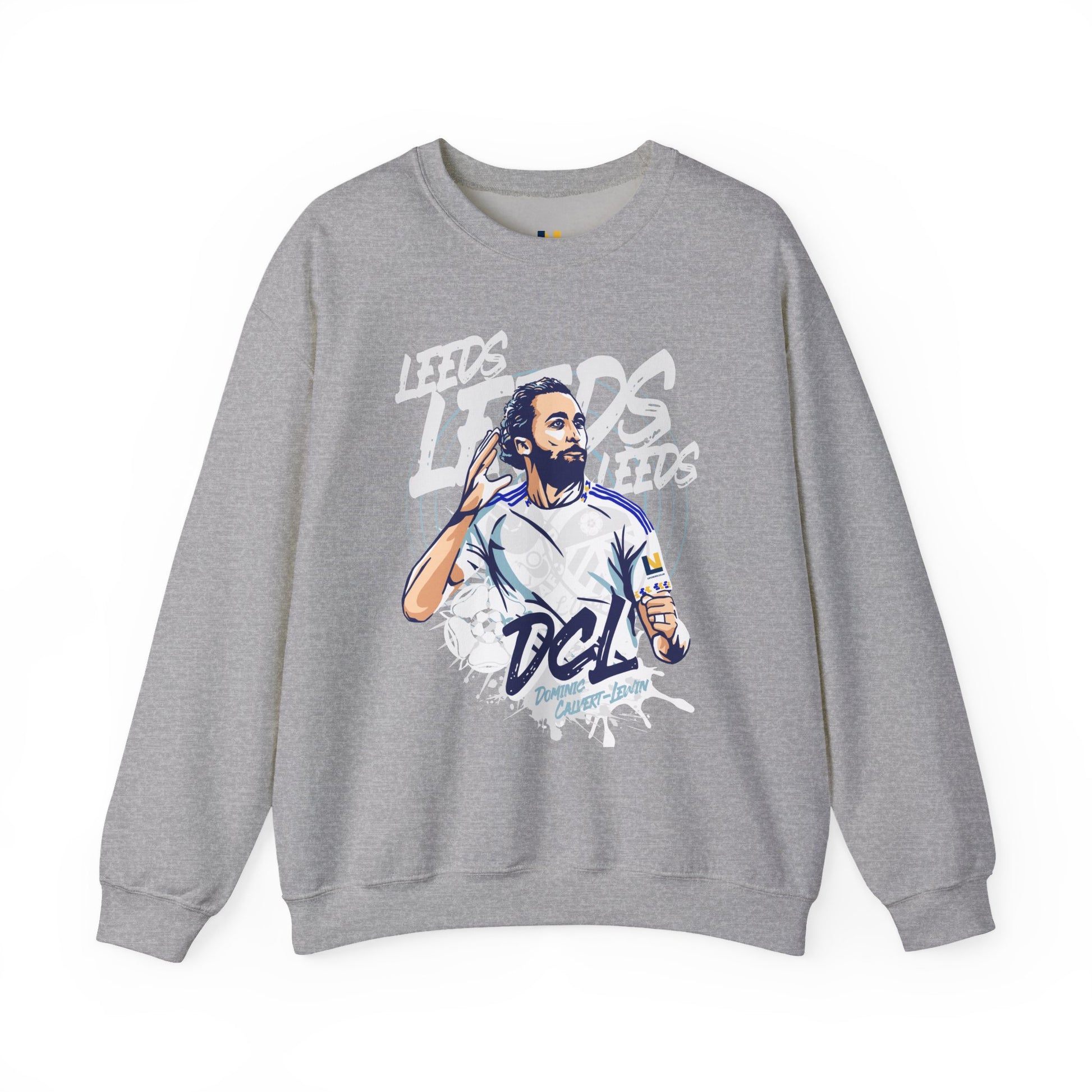 LUFC Heavy Blend™ Unisex Pullover  “LEEDS: Dominic Calvert-Lewin”  Everyday Crewneck - Lufcnews.co.uk