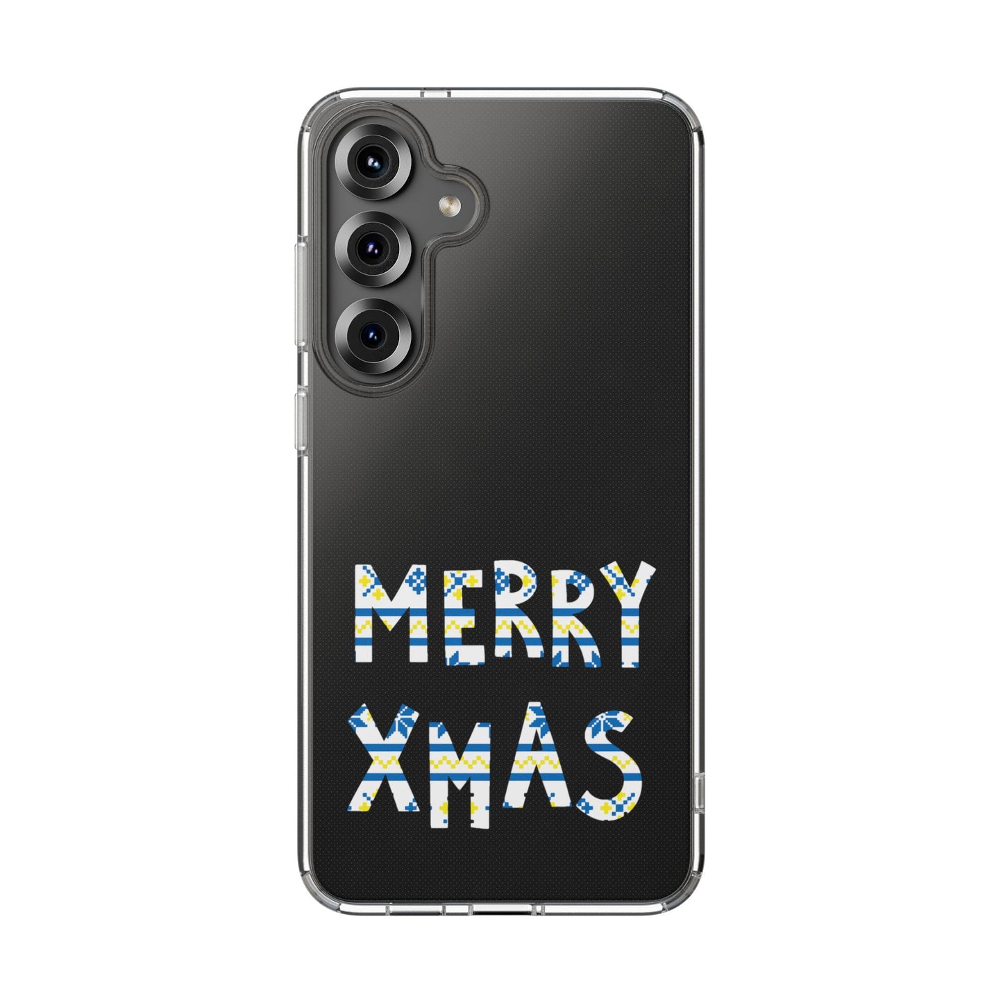 Leeds United "MERRY XMAS" Clear  Impact-Resistant Case: Christmas  Edition