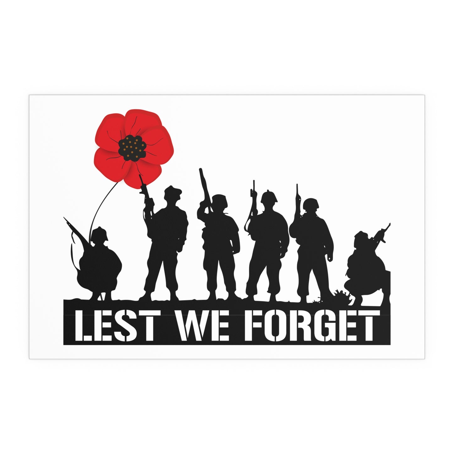 LUFC “Lest We Forget” Silk Poster:  Tribute Leeds United Wall Art