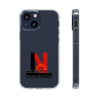 Leeds United “LEST WE FORGET”  Clear Impact-Resistant Case - Lufcnews.co.uk