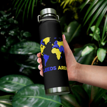 LUFC “All Leeds Aren’t We” Copper  Insulated Water Bottle: Eco-Friendly  Travel for True Fans