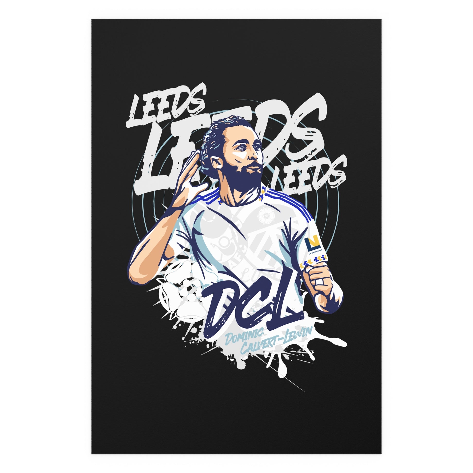 Vibrant Silk Poster “LEEDS: Dominic  Calvert-Lewin” Wall Art for Home - Lufcnews.co.uk