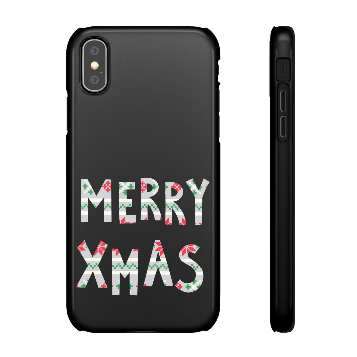 Leeds United "Merry Xmas" Red &  Green Emblem Snap Case: Christmas  Edition