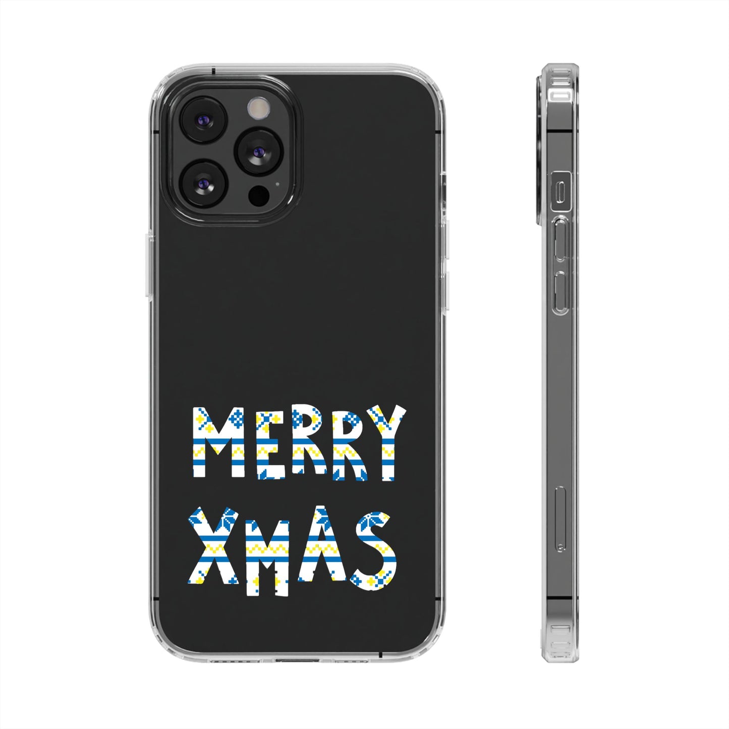 Leeds United "MERRY XMAS" Clear  Impact-Resistant Case: Christmas  Edition