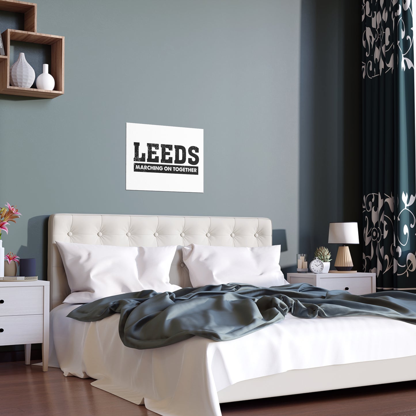 LUFC “Leeds Marching On Together”  Silk Poster