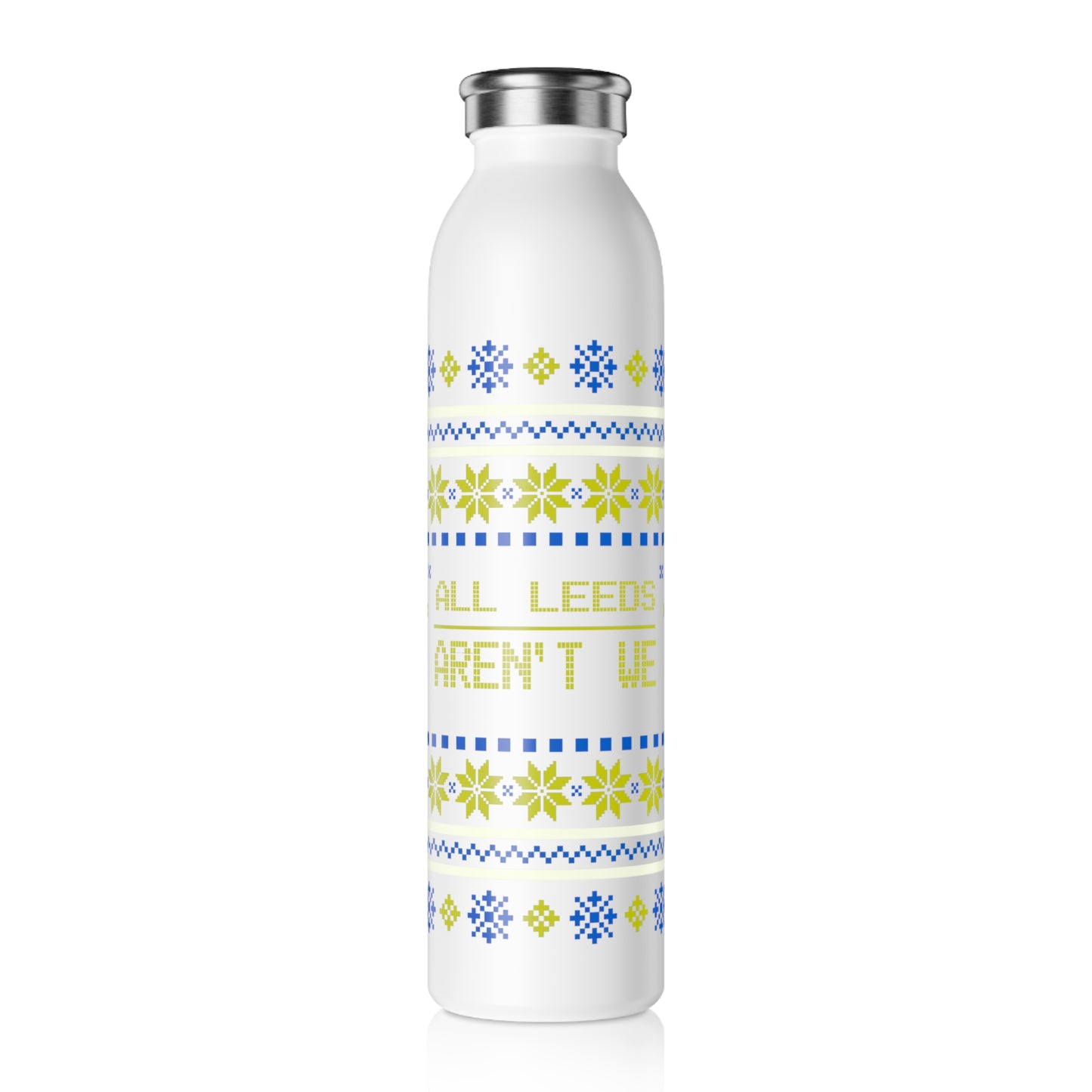 20oz LUFC “ALL LEEDS AREN’T WE”  Christmas Design Slim Stainless  Steel Water Bottle