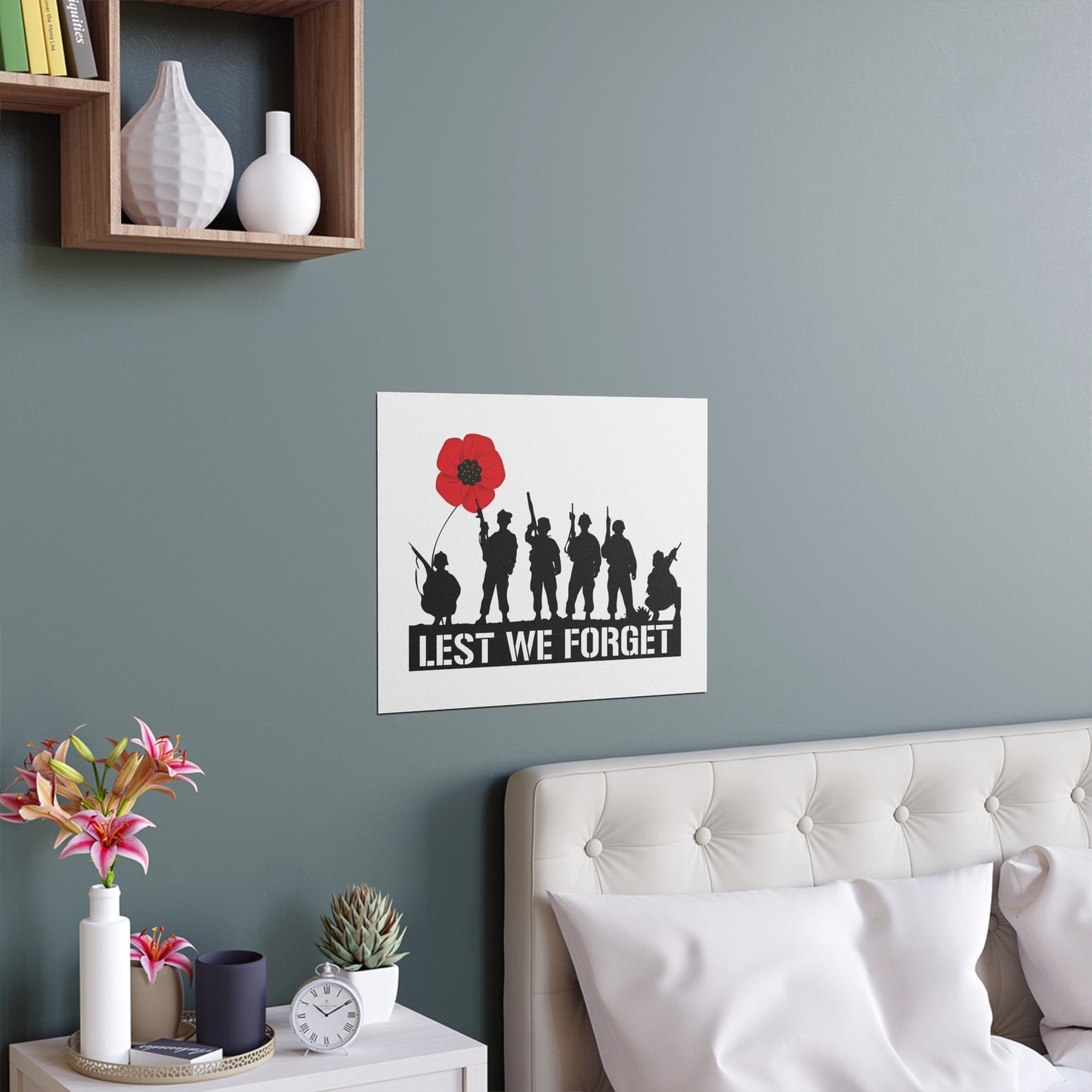 LUFC “Lest We Forget” Silk Poster:  Tribute Leeds United Wall Art