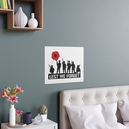 LUFC “Lest We Forget” Silk Poster:  Tribute Leeds United Wall Art