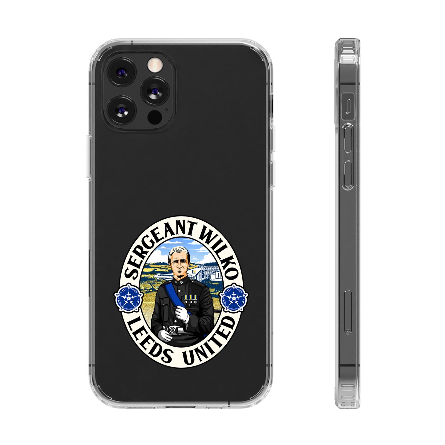 Leeds United “SERGEANT WILKO”  Clear Impact-Resistant Case