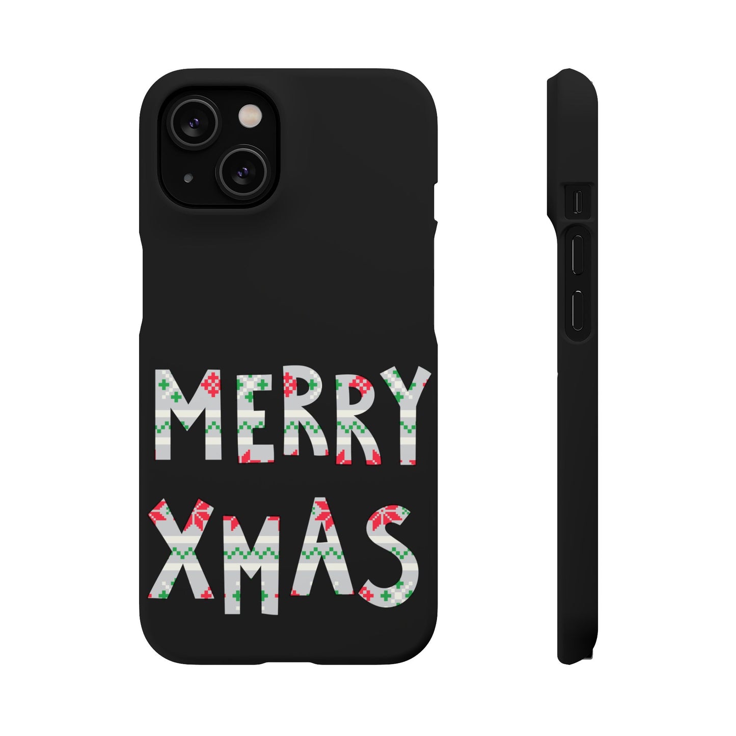Leeds United "Merry Xmas" Red &  Green Emblem Snap Case: Christmas  Edition