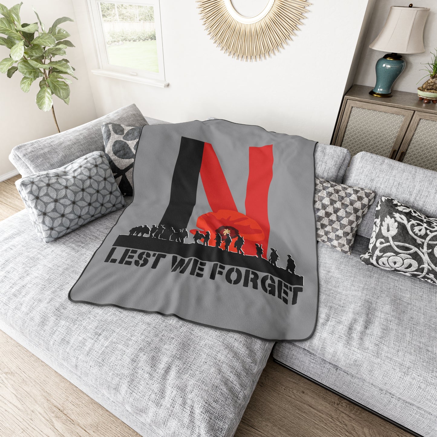 LUFC “Lest We Forget”  Remembrance Snuggle Blanket:  Tribute Design