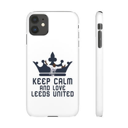 Funda para teléfono Snap - Mantenga la calma y ame al Leeds United