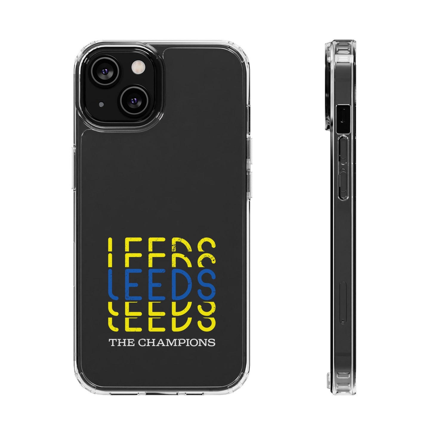 LUFC “LEEDS The Champions” Clear  Impact-Resistant Case