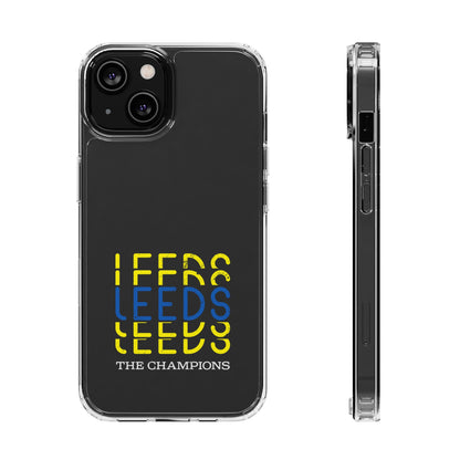 LUFC “LEEDS The Champions” Clear  Impact-Resistant Case