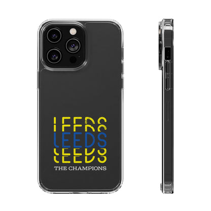 LUFC “LEEDS The Champions” Clear  Impact-Resistant Case